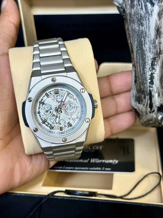 Hublot silver men's quartz watch