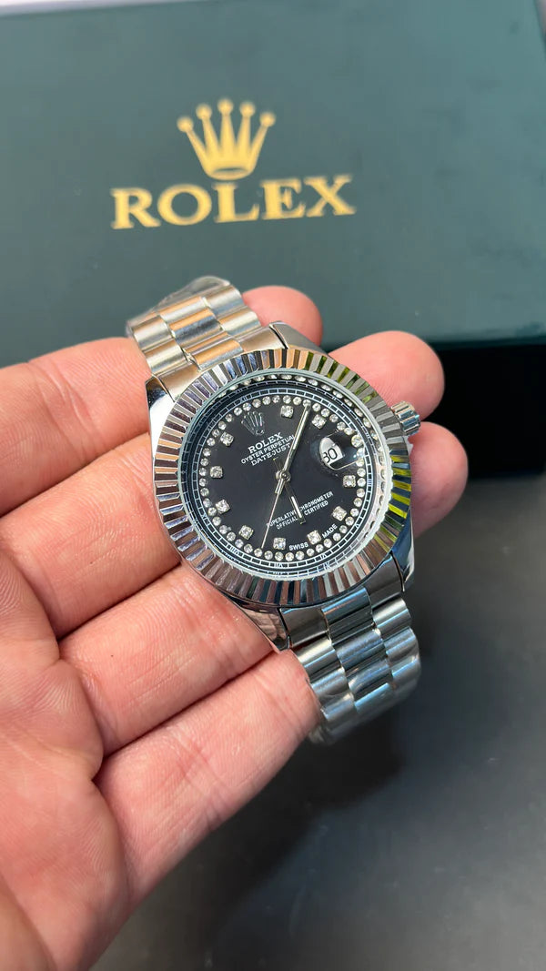 Rolex Oyster Perpetual | Black Dial with Date Adjuster