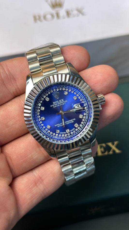 Rolex Oyster Perpetual | Blue Dial with Date Adjuster